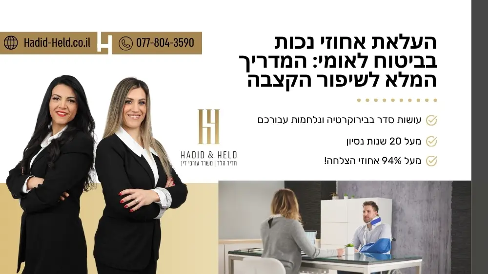 העלאת אחוזי נכות בביטוח לאומי המדריך המלא לשיפור הקצבה - עו"ד חדיד הלד